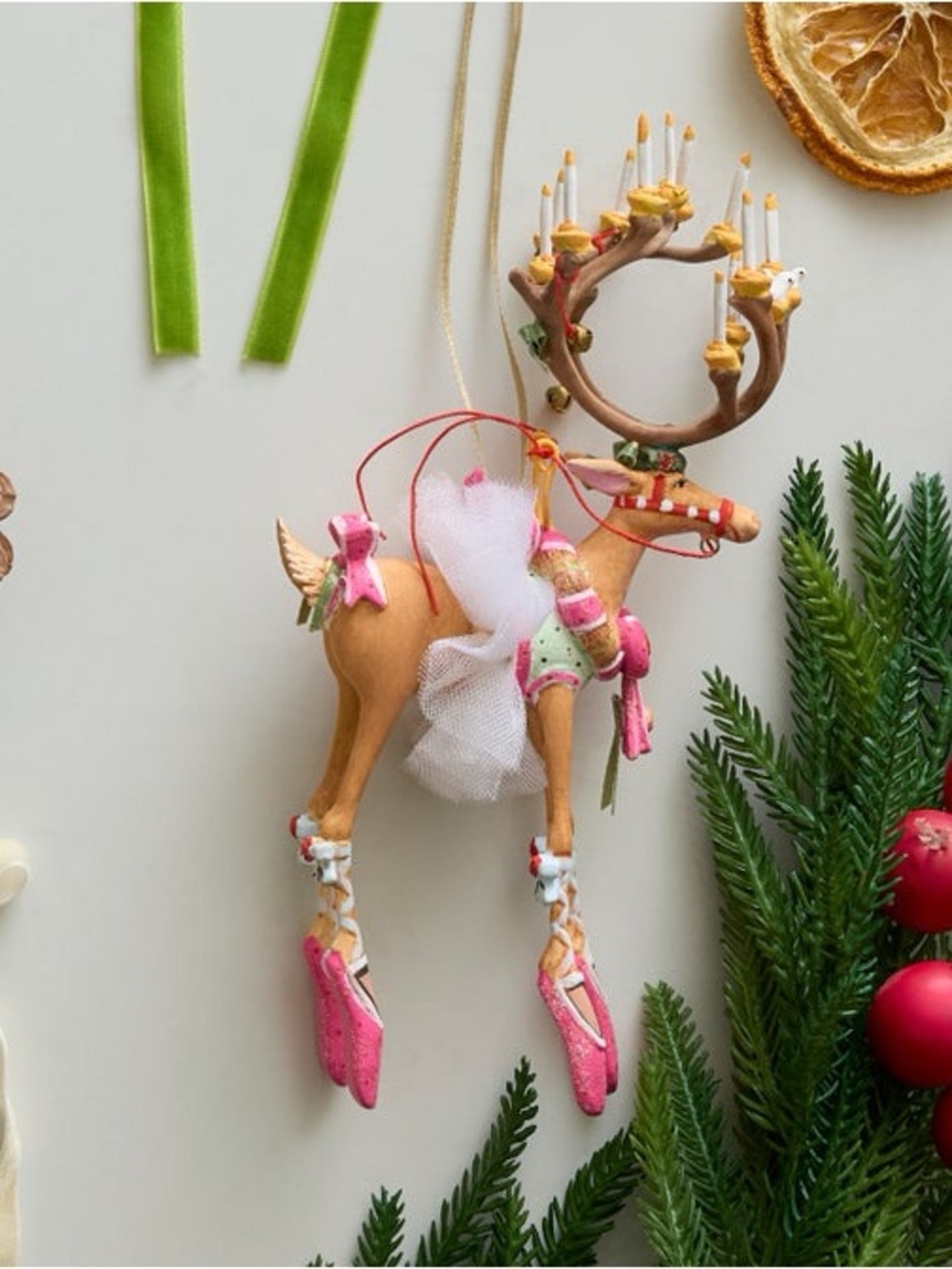 MACKENZIE-CHILDS | Patience Brewster Dash Away Dancer Reindeer Ornament